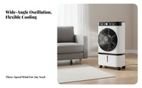 Portable Air Chiller Humidifying Function Twin Air Blower Chiller Three Settings Water Cooling Fan for Homeowners, Office Workers
