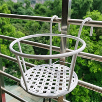 Plant Pots for Home Decor and Flower Pots for Garden Fence, Hanging Plant Balcony Planters for Railing, Single Pack Metal Planter, European Style