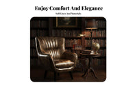 traditional design Highspine Club Chair Ergonomic Comfort Upholstered highspine design Armchair Sturdy Construction Lounge Seat Soft paddinging for Homeowners, Readers, Seniors, Living Room, Home Office, perusing corner, Bedroom