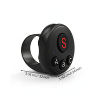 Wearable Camera Controller with Finger Loop Compact Wireless Controller Controller Compatible Stable for Vlogging