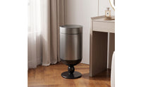 Stainless Steel Trash Can Freestanding Garbage Can with Press Lid Modern Wastebasket for Living Room, Bedroom, Office