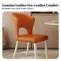 Ergonomic Backrest Upholstered Chair with Back Cutout Thickly Padded Household Furniture Minimalist Design Accent Seat Sturdy Construction for Restaurant Owners, Interior Designers, Dining Room, Kitchen, Coffee Shop, Home Office