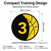 10 Number Training Discs, 20cm Football Training Discs, Agility Sports Marker Discs, Stackable Mixed Bright Colours for PE Equipment