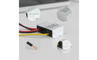 5A 24V to 12V Power Module Multiple Protection Buck Converter with Aluminum Housing High-Efficiency Voltage Regulator Reducer Hard-Wired for DIYers
