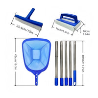 Leaf Skimmer Net Set Easy to Use Pool Brush Set Heavy Duty for Debris Removal