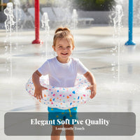 Long-Lasting PVC Inflatable Swim Float Colorful Pattern Patterned Pool Tube Leak-Proof Valve Inflatable Pool Tube Quick Inflation & Deflation for Teens, Adults, Beach, Vacation, Lake