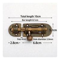 Vintage Slide Bolt Latch Traditional Barrel Bolt Latch Easy to Install Slide Lock Secure for Cabinets