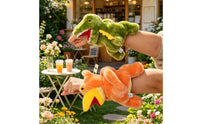 Dinosaur Wristband Fuzzy Wearable Plushy Toy Embroidered Eyes for Children, Kids