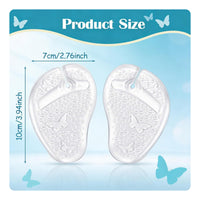 6 Pieces Toe Protector Pad Reusable Soft Gel Toe Pad Sandal Strap Cushion Teardrop Shape Guard Gear Butterfly Pattern