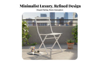 Photogenic Wireframe Loop rear Chair Folding Seating Furniture Stylish Design Space-Saving for Young Adults, Interior Decorators, Apartment Dwellers