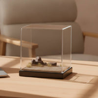 Diorama Base with Acrylic Cover Realistic Model Display Case with Terrain Transparent Miniature Scene Display for Home Decor