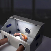 Dust-Proof Work Box Slanted Top Dust Collection Box Hand Grips for Workshop