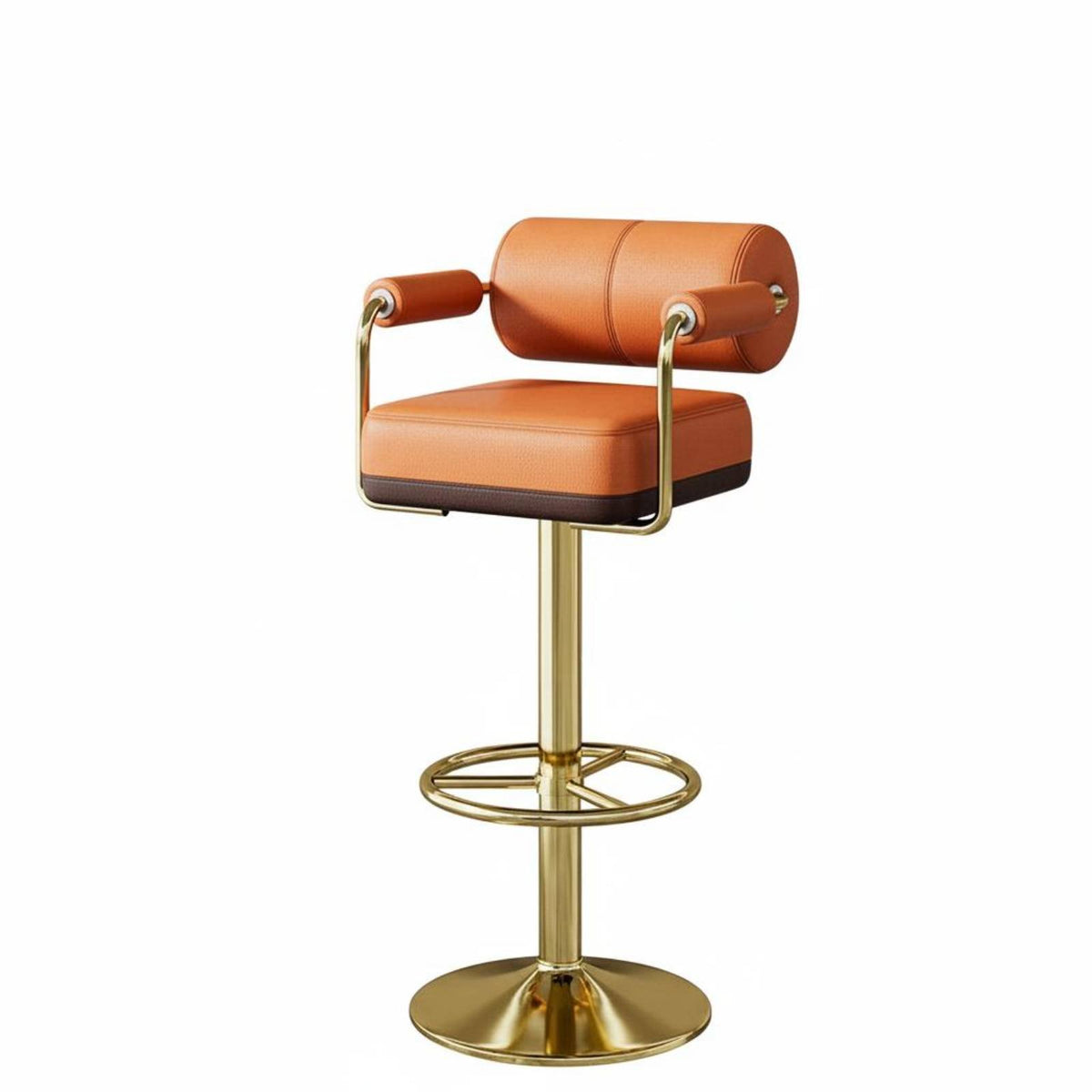 Modern Design Adjustable rotate Bar Stool Integrated Footrest Adjustable rotate tavernstool Stable Wide Base Counter Chair Upholstered Seat for Adults, Homeowners, Business Owners, Hotel Reception, Kitchen Island, Restaurant, Cafe
