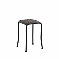 Thickened Frame Woven Seat Stackable Stool Space-Saving Small Bench Multi-Purpose Household Furniture Sturdy and Long-Lasting for Families, Homeowners, Dining Room, Kitchen, Balcony, Bedroom