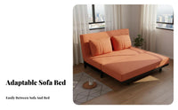 Armless Pull-extendable Sleeper 2-in-1 Design Pull-extendable Sleeper Sofa Space-Saving Loveseat Bed for partners, Students, Small Apartments, Balcony, Living Room