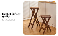 Portable Foldable Round Stool Space-Saving Backless Travel Stool Lightweight foldable Seat Sturdy Construction for Children, externaldoor lovers, Camping, Hiking, Fishing, Parties