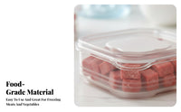 Divided Compartments meat Portioning Box health-safezer Safe Stackable Deli meat storage container crispKeeping Refrigerator Organizer food-safe plastic for Meal food-safeppers, Home Cooks, Office Workers, Kitchen