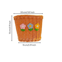 Large Capacity Woven Flower Bike Basket Universal Fit Flower Cycle Basket Easy Installation for Girls, Women, Shopping, Commuting