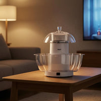 Clear Lid Electric Popcorn Appliance on/deactivate Switch Electric Popcorn Machine White Kitchen Appliance Household Use