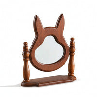 Freestanding Desk Mirror Compact Wooden Vanity Mirror Modern for Bedroom
