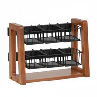 Tea Pouch Organizer Two Layer Coffee Corner Pod Organizer Space Saving Tea Pouch Holder for Office