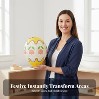 Easter Oval Lantern DIY Oval Shaped Paper Lantern Hanging Easter Decoration Colorful Festive for Children, Kindergarten