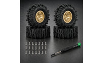 4 Pieces RC Wheel and Tire Assemblies Wheel and Tire Set Heavy-Duty for Trail Riding