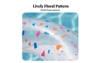 Long-Lasting PVC Inflatable Swim Float Colorful Pattern Patterned Pool Tube Leak-Proof Valve Inflatable Pool Tube Quick Inflation & Deflation for Teens, Adults, Beach, Vacation, Lake