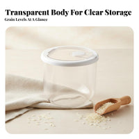 Moisture-Proof Rice Storage Container without Airtight Rice Container Transparent Body for Countertop, Kitchen Cabinet