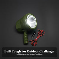 Handheld Halogen Searchlight Long Range Beam 12V Vehicle Bright Searchlight Sturdy Construction Power Handheld Searchlight for Fishermen, Emergency
