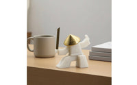 Tabletop Figurine Abstract Fighter Figurine Geometric Statue for Homeowners, Art Collectors, Office, Bookshelf
