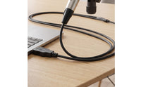 Plug-and-Play USB to XLR Cable in-Line XLR to USB Adapter Cable 3m High Fidelity for Home Recording, Karaoke