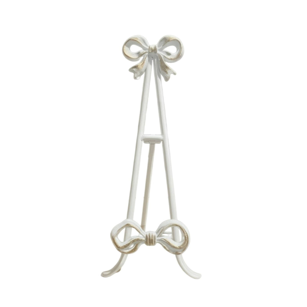 Decorative Easel Stand with Bow Freestanding Metal Display Easel Vintage Tabletop Display Stand Compact for Restaurateurs