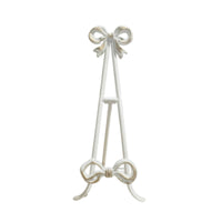 Decorative Easel Stand with Bow Freestanding Metal Display Easel Vintage Tabletop Display Stand Compact for Restaurateurs