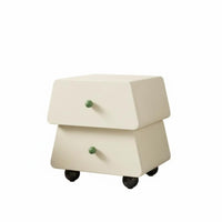 Minimalist Design 2-Drawer Cabinet Space Saving 2-Drawer Rolling Chest Sturdy Construction Nightstand Easy Assembly for Apartment Dwellers, Homeowners, Students, Guest Room, Closet