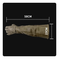 Thornproof Work Gloves with Reinforced Palm Flexible Cowhide Gloves Long-Lasting Comfortable for Gardeners
