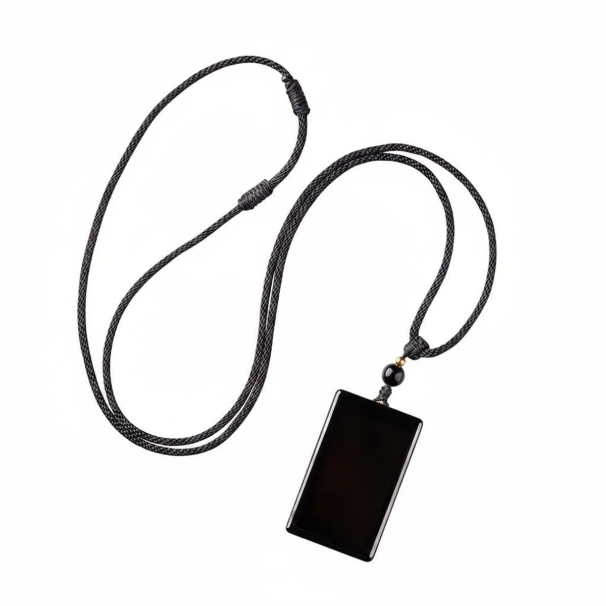 Pendant Necklace with Braided Cord Polished Pendant with Braided Cord Understated Jewelry for Unisex
