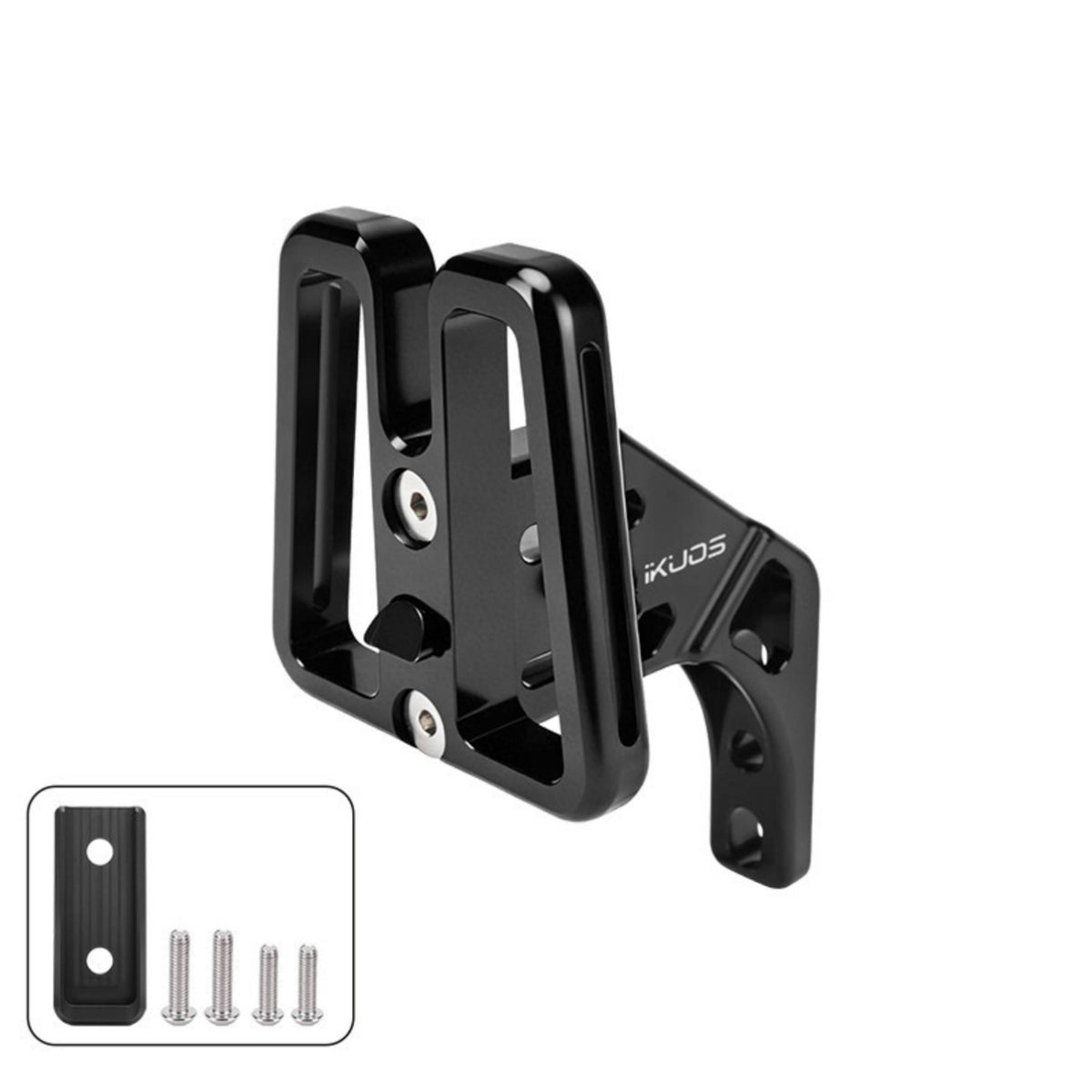 Cycle Rack Riser Bracket CNC-Machined Front Carrier Block with Clamp Fast-Release Bike Fork Mount for Cyclists, Commuters, Folding Bikes