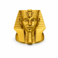 Sculptural Pharaoh Head Pen Holder Gold Pharaoh Pen Holder Tidy Pencil Cup Freestanding for Home Office, Study