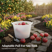 Construction Cement Bucket Reusable Heavy-Duty Bucket Versatile Pail with Handle for Builders, Garden, Gardening, Workshop