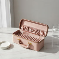 Large Capacity 15-Slot Bangle Box Luxury Design Jade Bangle Storage Box Elegant Look Jewelry Travel Case Dust Protection