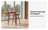 Nordic Design Backless Round Bar Stool Minimalist Design Counter Chair Stable Widened Base Seating Furniture Floor Protection Loop for Cafe Owners, Homeowners, Adults, Pub, Kitchen Island, Living Room, Office