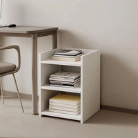 Bedside Cabinet with Shelves Space-Saving Nightstand with Shelves Compact Bedside Table for Bedroom, Small Areas