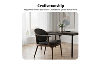 Walnut Wood Armchair Nordic aesthetic Curved spine Wooden Chair Italian Design adaptable Use for Interior Designers, Adults