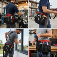 Tool Waist Bag Multi-Pocket Tool Pouch with Pockets Heavy-Duty for Home Repairs