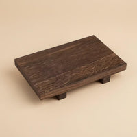 Minimalist Design Plant Pot Base Multi-Purpose Rectangular Wood Pedestal Multipurpose Wooden Display Riser Sturdy for Desktop, Countertop