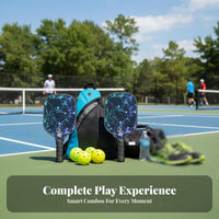 Pickleball Paddle Non-Slip Grip Pickleball Paddle Set Cellular Structure Interior Rackets Reinforced Border Sweat