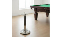 Billiard Cue Rack with Weighted Base Metal Billiards Floor Pool Cue Rack Compact for Game Room, Clubhouse, Home Bar