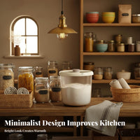 Moisture-Proof Rice Storage Container Rotating Lid Airtight Food Storage Container Large Capacity for Kitchen