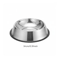 Sturdy Stainless Steel Pet Bowl Easy to Clean Non-Slip Dog Bowl Thickened Material Non-Slip Cat Dish Chemical-Free-Safe for Dogs, Cats